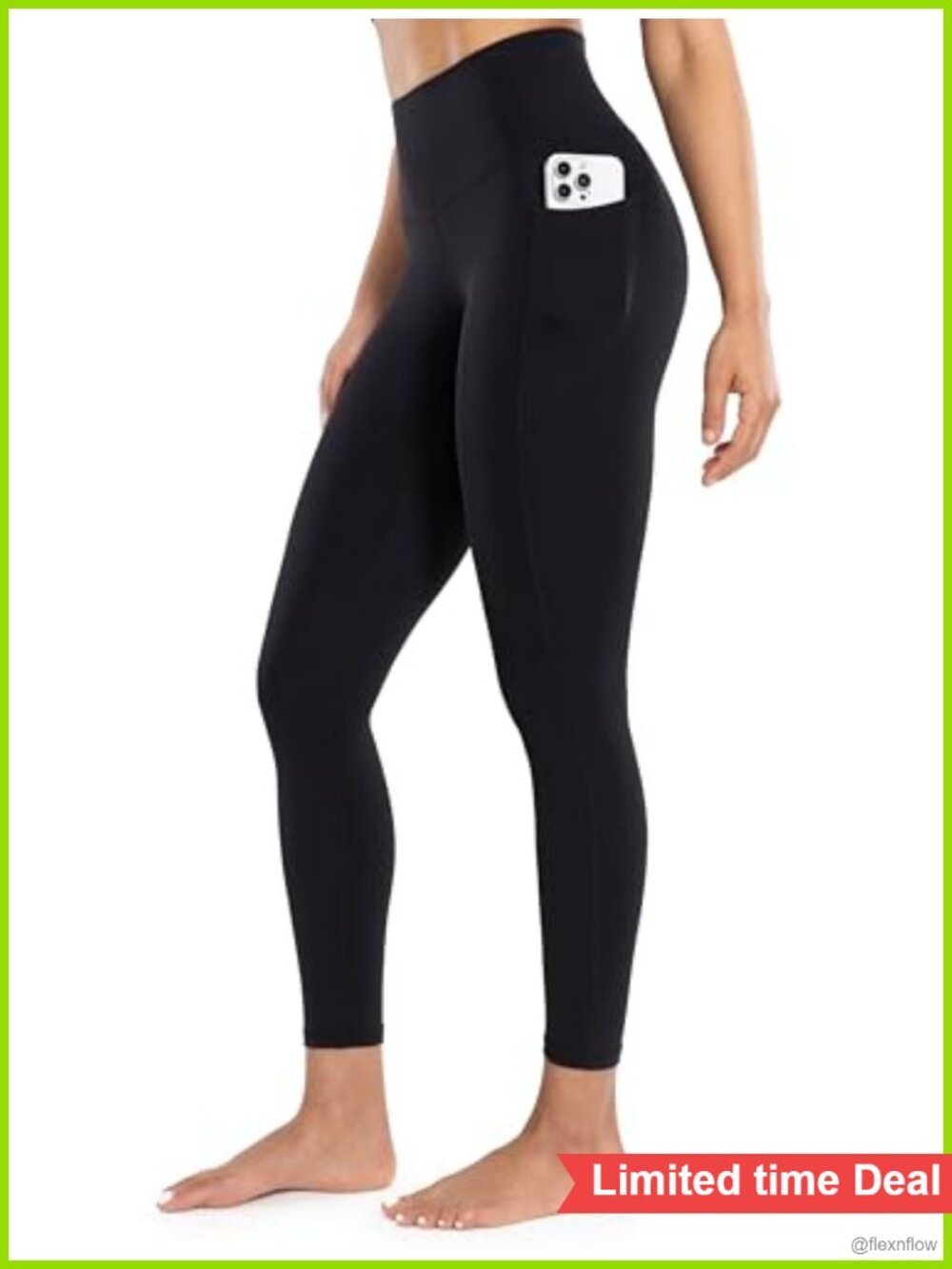 High Waist Workout Leggings with Pockets Tummy Control Yoga Pants 7/8 Ankle